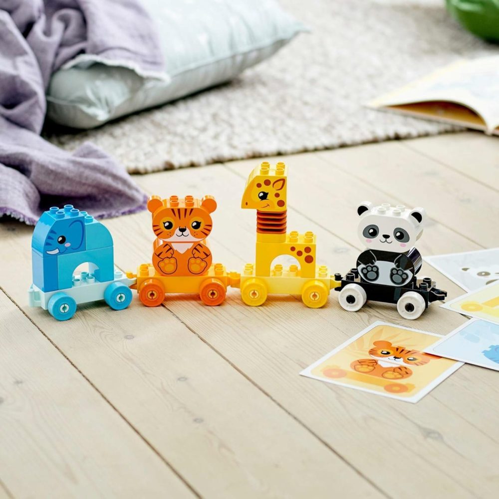 Duplo My First Animal Train 10955  Toys For Toddlers And Kids 1.5-3 Years Old With Elephant  Tiger  Panda And Giraffe Figures  Learning Toy  |  Sorting & Stacking Toys All Toys Multicolor