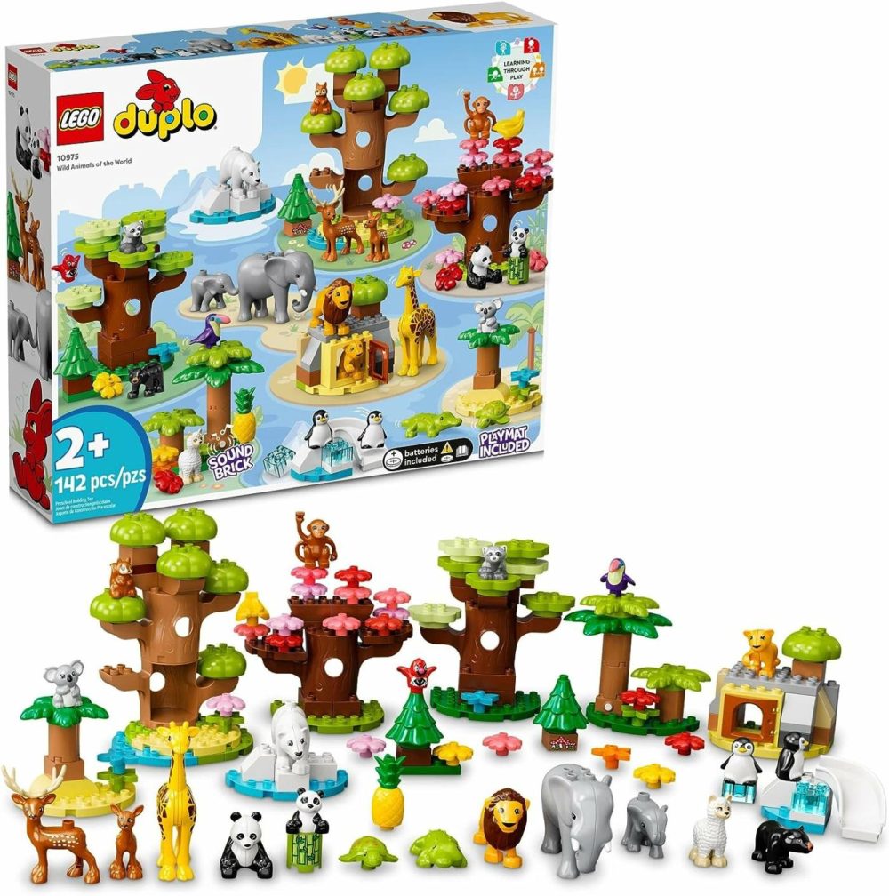 Duplo Wild Animals Of The World Toy 10975  With 22 Animal Figures  Sounds And World Map Playmat  Educational Animal Building Kit  Learning Toy  Gift For Toddlers  Girls  Boys 2-5 Year Old  |  Sorting & Stacking Toys All Toys Multicolor