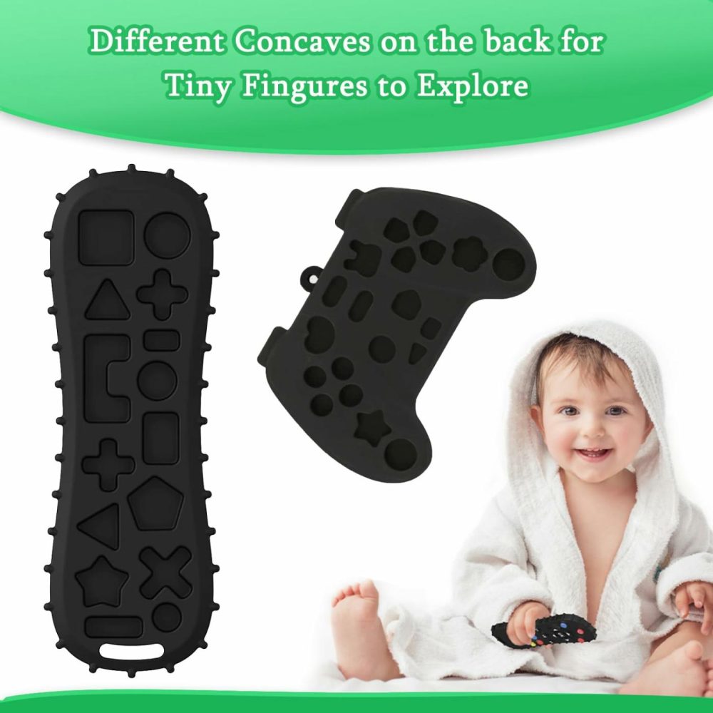 【Bpa Free,Cpc-Certified】 2 Pack Silicone Remote Control And Game Controller Teething Toys For Baby 3-12 Months  Silicone Chew Toys Baby Teether Toys For Toddlers  Boys  Girls  Baby’s Gift  |  Teethers All Toys Teethers