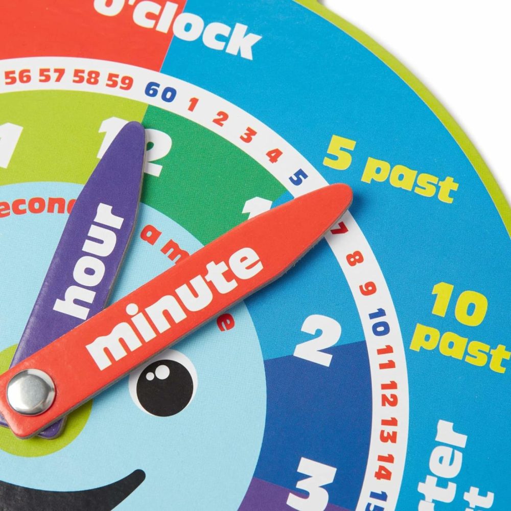 Early Learning Education Clock Moveable Hands Smiley Face Magnetic. – Easy To Use And To Learn For Young Children As Well As Durable And Portable.  |  Teaching Clocks All Toys Teaching Clocks