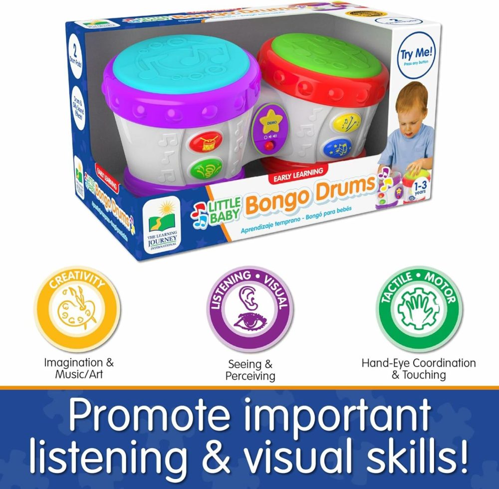 Early Learning – Little Baby Bongo Drums – Electronic Musical Toddler Toys & Gifts For Boys & Girls Ages 12 Months & Up – Award Winning Musical Learning Toy  Multi  |  Musical Toys All Toys