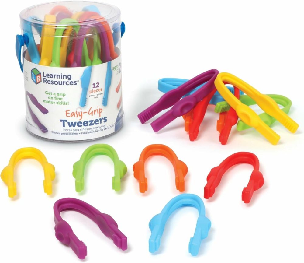 Easy-Grip Tweezers  Preschool Learning Activities  Educational Toys For Ages 2+  Teacher Supplies For Classroom  Fine Motor Skills,Gifts For Boys And Girls,Back To School  |  Sorting & Stacking Toys All Toys Sorting & Stacking Toys