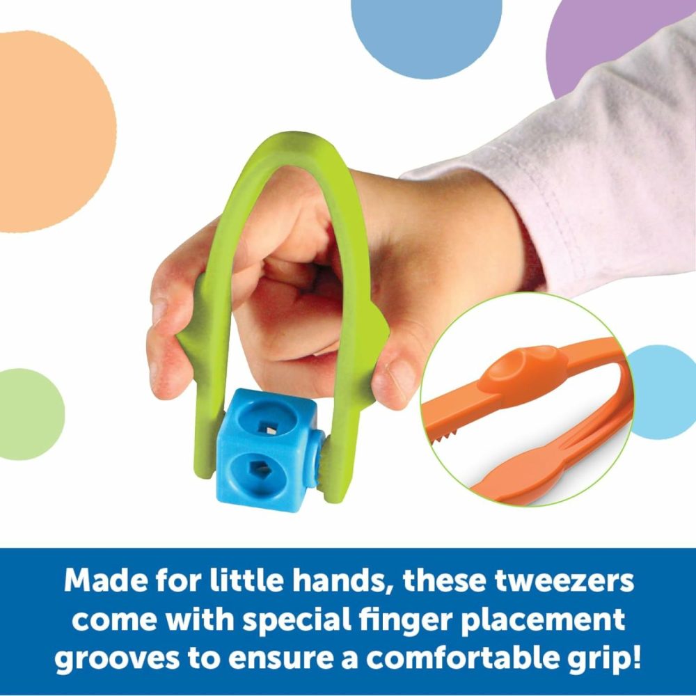 Easy-Grip Tweezers  Preschool Learning Activities  Educational Toys For Ages 2+  Teacher Supplies For Classroom  Fine Motor Skills,Gifts For Boys And Girls,Back To School  |  Sorting & Stacking Toys All Toys Sorting & Stacking Toys