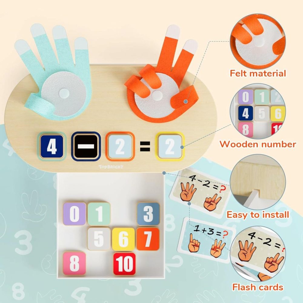 Educational Learning Number Toy For Toddler – Finger Counting Math Toys  Homeschool Supplies For Math Manipulates  Teaching Early Education Toys For Kid Age 3+  Montessori Toy For Toddler  |  Sorting & Stacking Toys All Toys Sorting & Stacking Toys