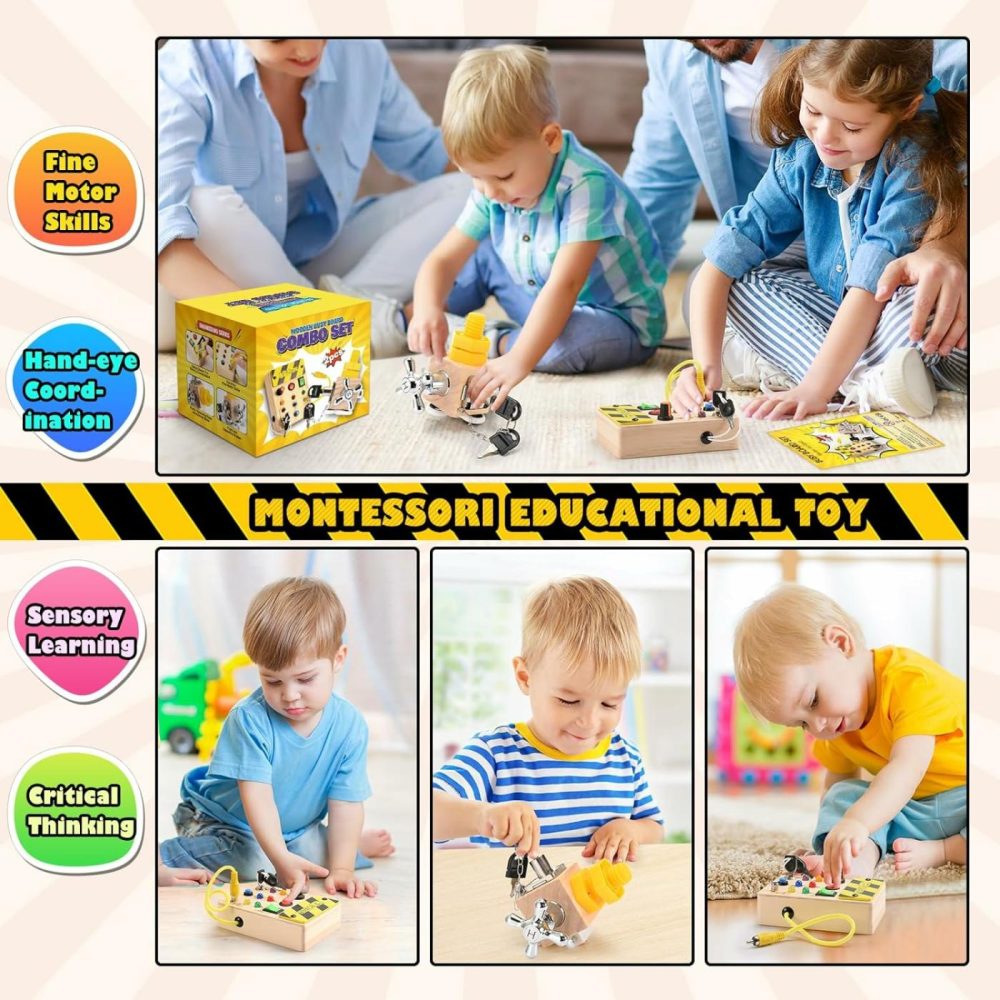 Educational Montessori Toy Cube For 1-3 Year Olds – Sensory Busy Board And Travel Toy For Toddlers 18-36 Months – Birthday And Christmas Gifts  |  Activity Cubes Activity Cubes Activity Cubes