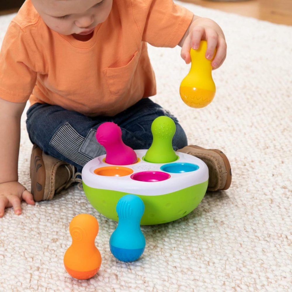 ﻿ F248 Fat Brain Spinnypins  Kids Preschool  Spinning And Sorting Building Sets  Early Development Toy For Babies Aged 18 Months And Older  Multicoloured  |  Sorting & Stacking Toys All Toys Multicoloured