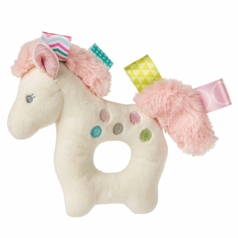 Embroidered Soft Ring Rattle  Painted Pony  6-Inches  |  Rattles & Plush Rings All Toys Rattles & Plush Rings