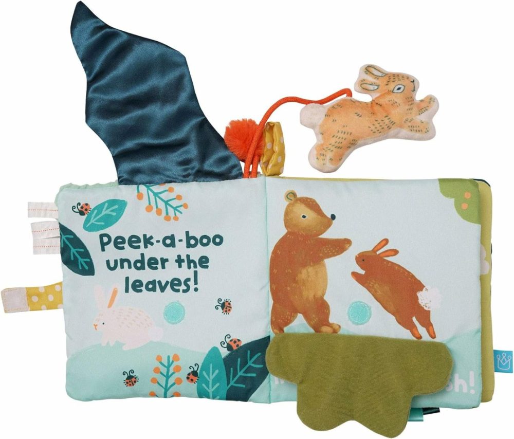 Fairytale Peek-A-Boo Soft Activity Crinkle Book For Baby & Toddler With Tethered Bunny Squeaker Small  |  Teethers All Toys Teethers