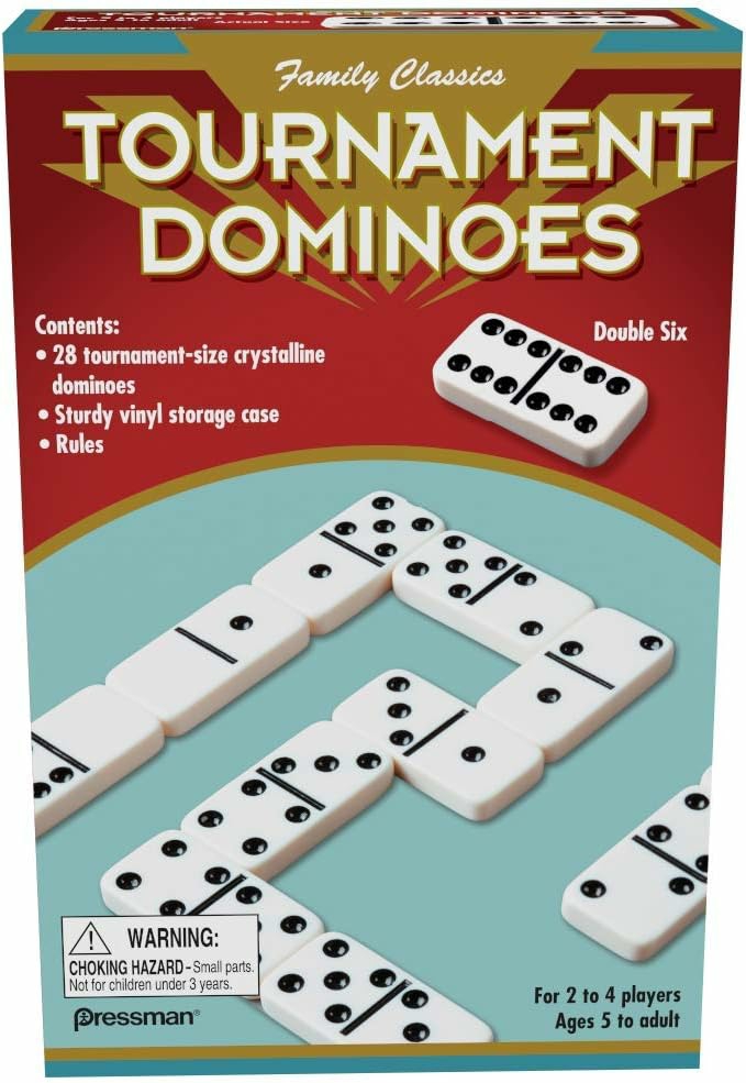 Family Classics Tournament Dominoes – Double Six Crystalline Tiles In Storage Case By    5″  |  Tile Games All Toys Tile Games