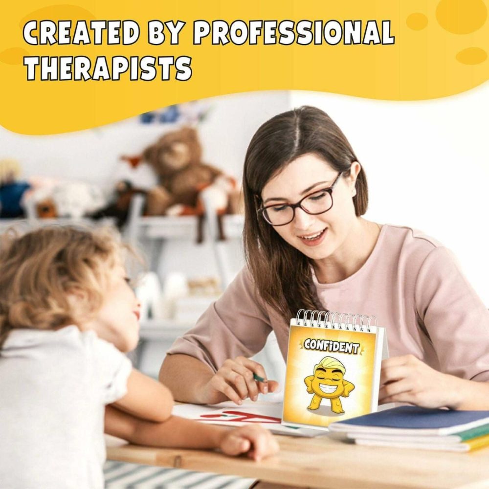 Feelings Flipbook For Kids By Professional Therapists – Learn To Identify 20 Different Emotions – Moods Coping Skills And Anger Control – For Children With Adhd  Autism (Asd)  Special Needs  And More  |  Early Development & Activity Toys All Toys Early Development & Activity Toys