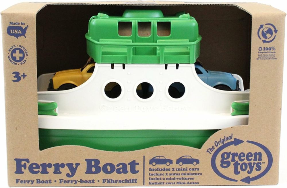 Ferry Boat Bathtub Toy  Green/White  10″X 6.6″X 6.3″  |  Bath Toys All Toys Bath Toys