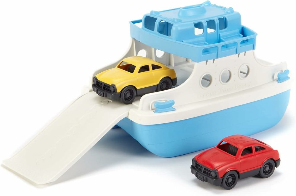 Ferry Boat With Mini Cars Bathtub Toy  Blue/White  Standard  |  Bath Toys All Toys Bath Toys