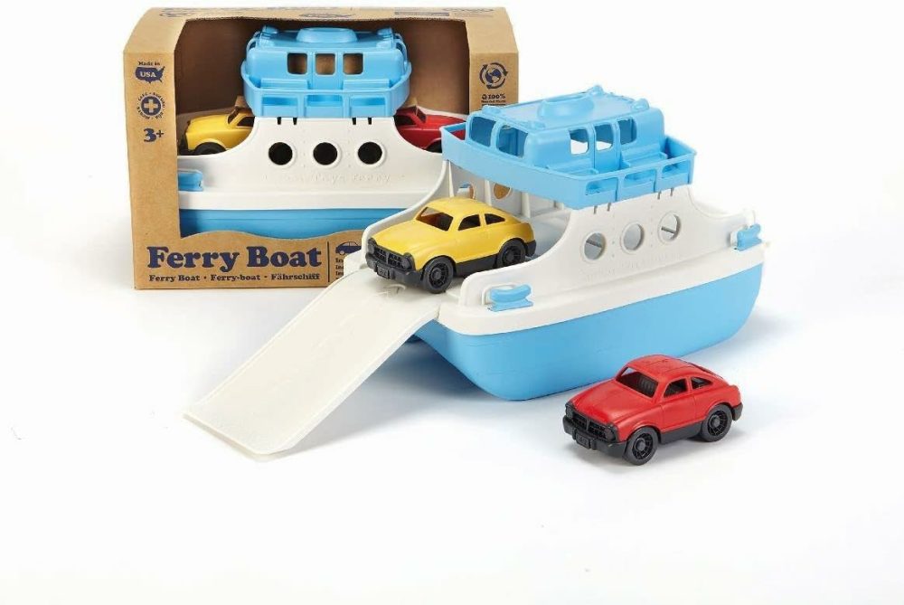 Ferry Boat With Mini Cars Bathtub Toy  Blue/White  Standard  |  Bath Toys All Toys Bath Toys