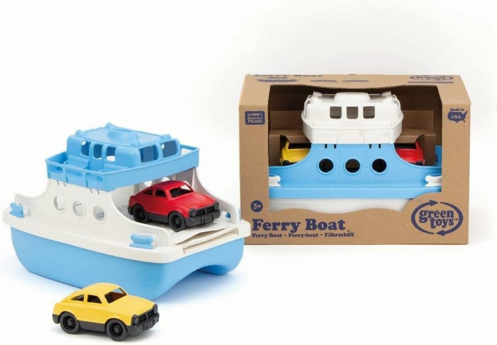 Ferry Boat With Mini Cars Bathtub Toy  Blue/White  Standard  |  Bath Toys All Toys Bath Toys