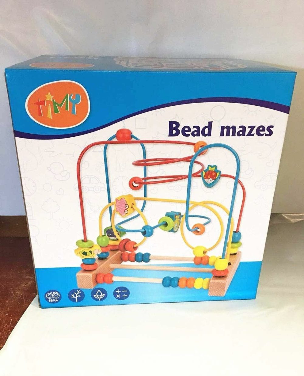 First Bead Maze Roller Coaster Wooden Educational Circle Toy For Toddlers  |  Bead Mazes All Toys Bead Mazes