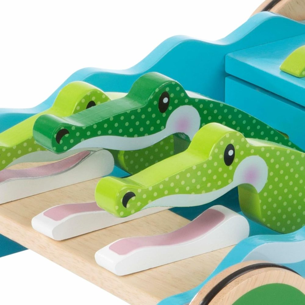 First Play Chomp And Clack Alligator Wooden Push Toy And Activity Walker – Pretend Play Developmental Baby Push Walker Toy For Toddlers Ages 1+  1 Ea  |  Push & Pull Toys All Toys Push & Pull Toys