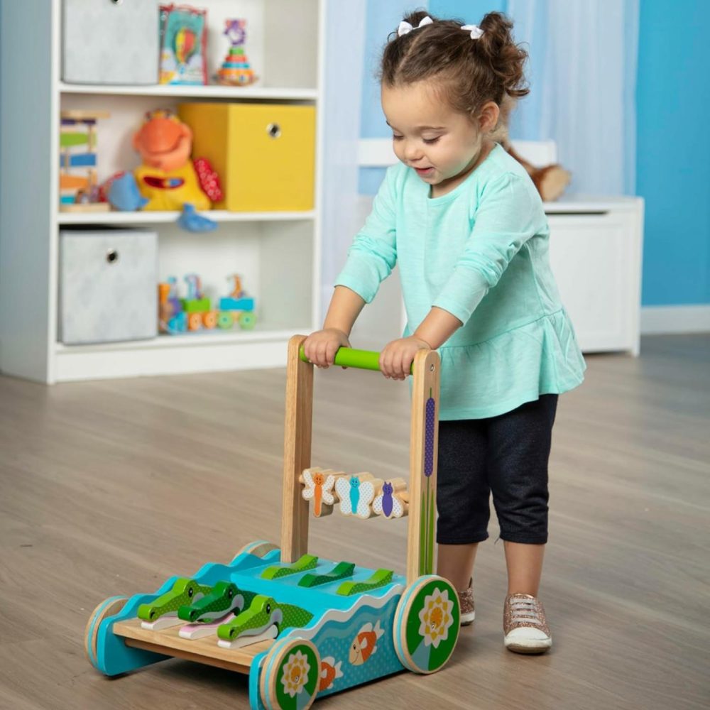 First Play Chomp And Clack Alligator Wooden Push Toy And Activity Walker – Pretend Play Developmental Baby Push Walker Toy For Toddlers Ages 1+  1 Ea  |  Push & Pull Toys All Toys Push & Pull Toys