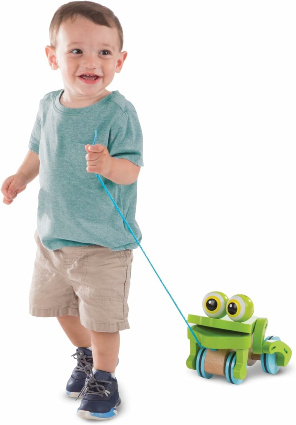 First Play Frolicking Frog Wooden Pull Toy – Developmental Duck Pull Toy For Toddlers Ages 1+  |  Push & Pull Toys All Toys Push & Pull Toys