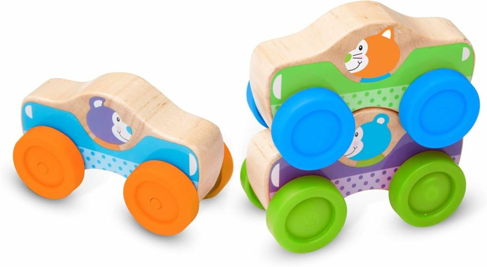 First Play Wooden Animal Stacking Cars (3 Pcs)  |  Sorting & Stacking Toys All Toys Sorting & Stacking Toys