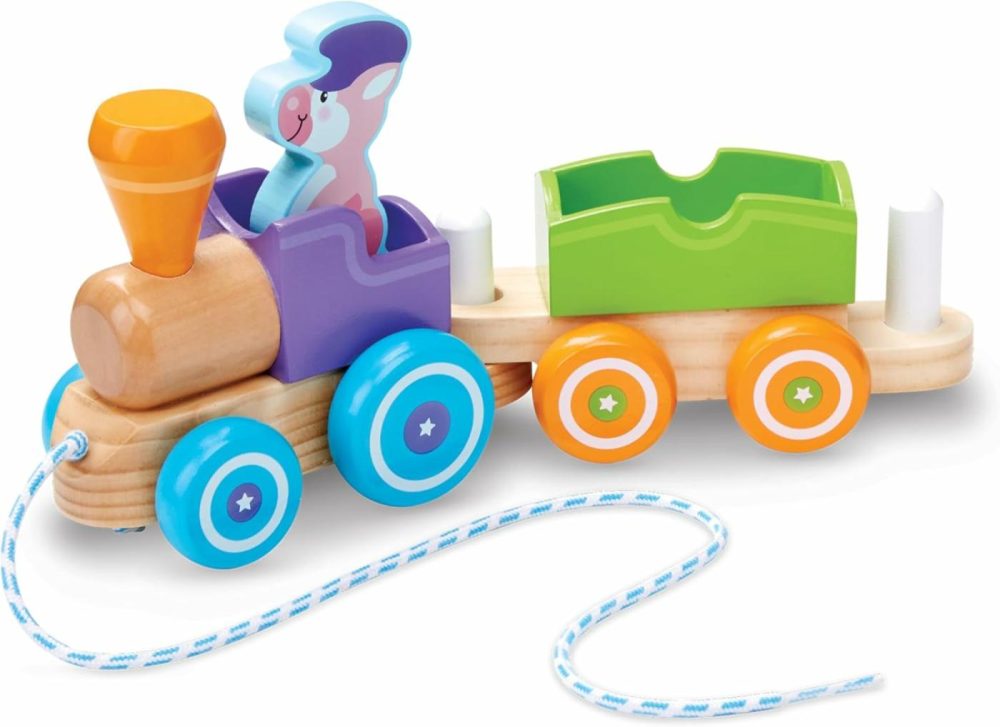 First Play Wooden Rocking Farm Animals Pull Train  |  Push & Pull Toys All Toys Push & Pull Toys