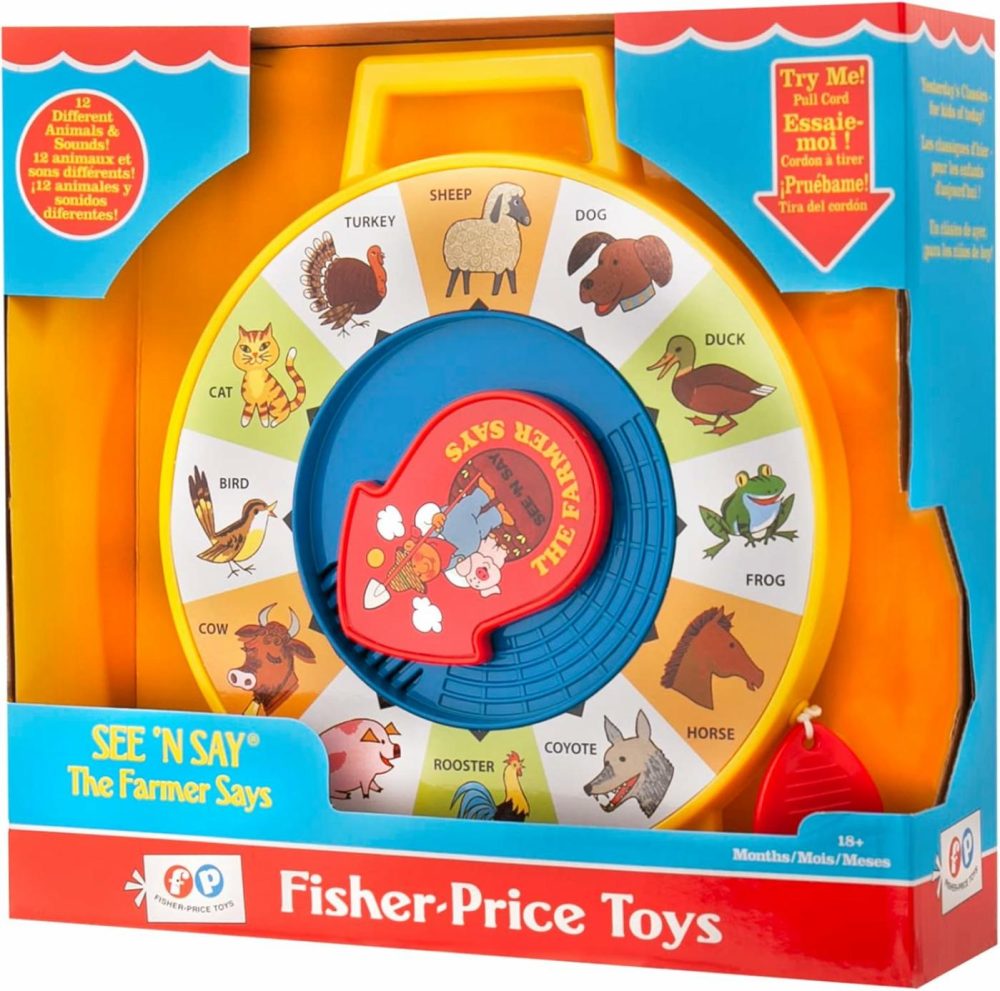 Fisher Price Classics – Farmer Says See ‘N Say – Vintage Learning Toy  Sounds And Animals  Interactive Retro Game For Kids  Girls  Boys  Baby  Preschoolers  Toddlers  Unisex Ages 18 Months +  |  Musical Toys All Toys