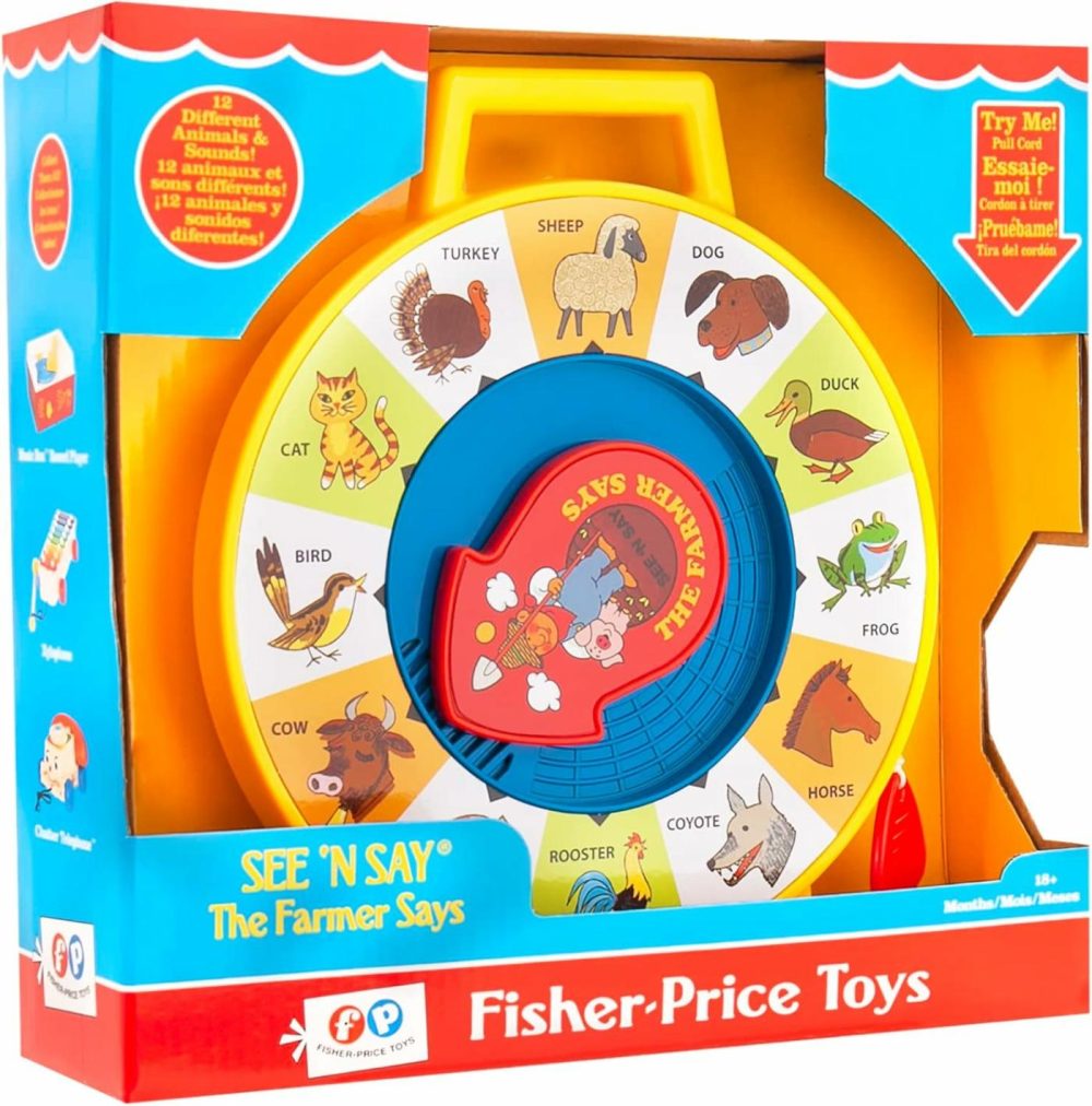 Fisher Price Classics – Farmer Says See ‘N Say – Vintage Learning Toy  Sounds And Animals  Interactive Retro Game For Kids  Girls  Boys  Baby  Preschoolers  Toddlers  Unisex Ages 18 Months +  |  Musical Toys All Toys