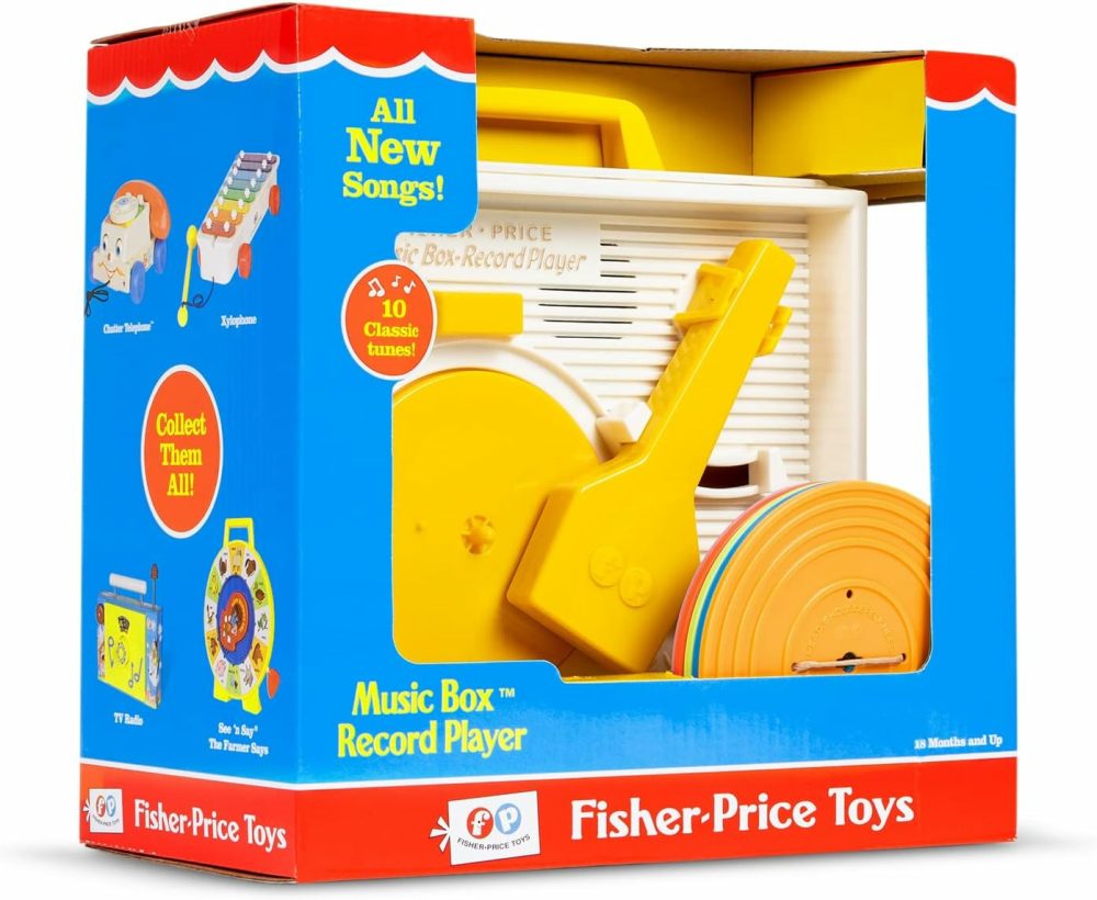 Fisher Price Classics – Record Player – Retro  Tactile Interactive Retro Toy For Kids  Girls  Boys  Toddlers  Baby  Preeschooler  Unisex 18 Months +  |  Musical Toys All Toys