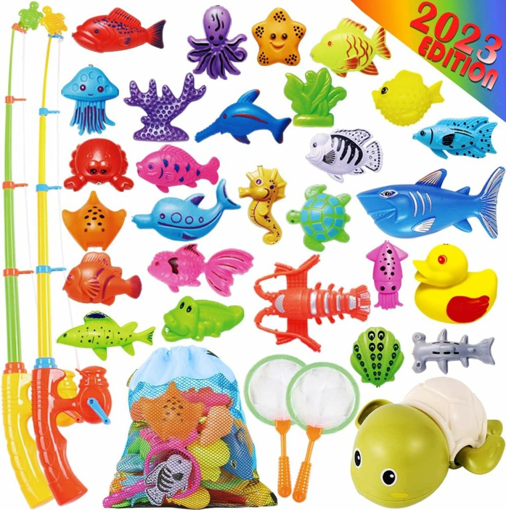 Fishing Water Pool Toys For Kids – Magnetic Fishing Game  Fishing Game  Pretend Play  Learning Resources  Kiddie Party Toy  Sea Animal Toys  Toddler Bath Toys  Bath Toys For Toddlers 3+  4-6  |  Bath Toys All Toys Bath Toys