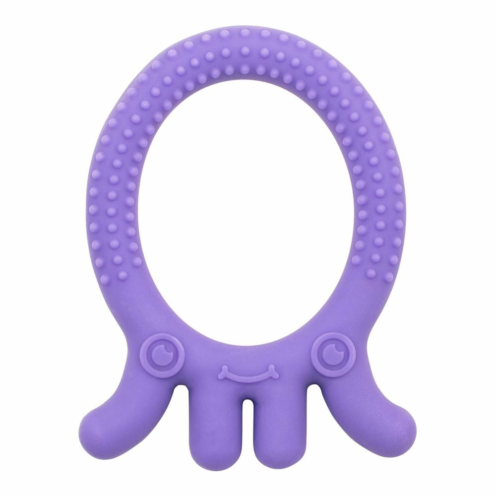 Flexees Friends Silicone Teether  Purple Octopus  |  Teethers All Toys Octopus, Purple