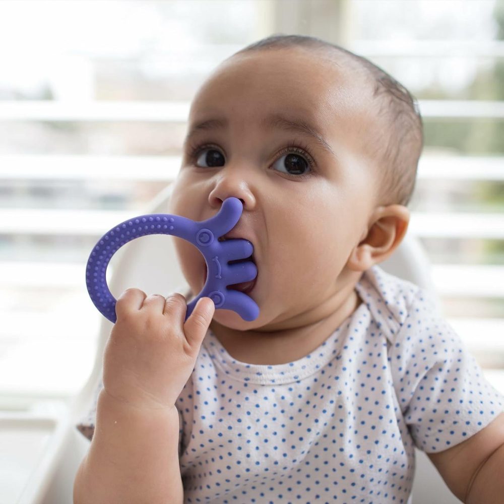 Flexees Friends Silicone Teether  Purple Octopus  |  Teethers All Toys Octopus, Purple