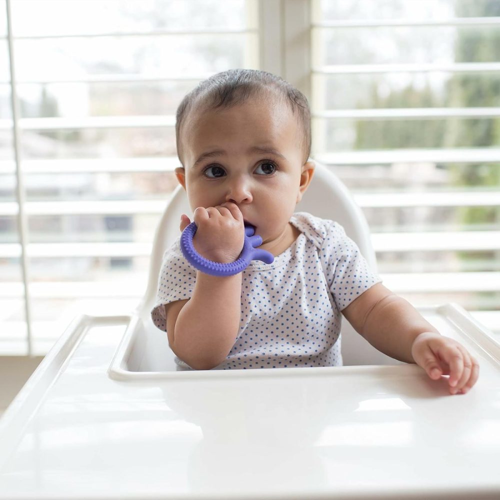 Flexees Friends Silicone Teether  Purple Octopus  |  Teethers All Toys Octopus, Purple