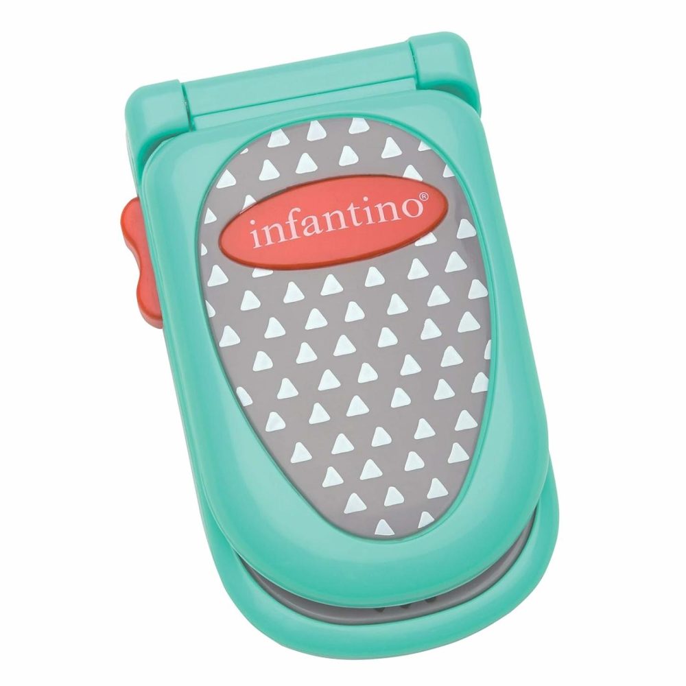 Flip And Peek Fun Phone: Bilingual With 3 English & 3 Spanish Phrases  Sounds Effects For Engagement  Peek A Boo Mirror Inside  2 Colors  Ages 3 Months +  Teal  1 Count (Pack Of 1)  |  Musical Toys All Toys Teal