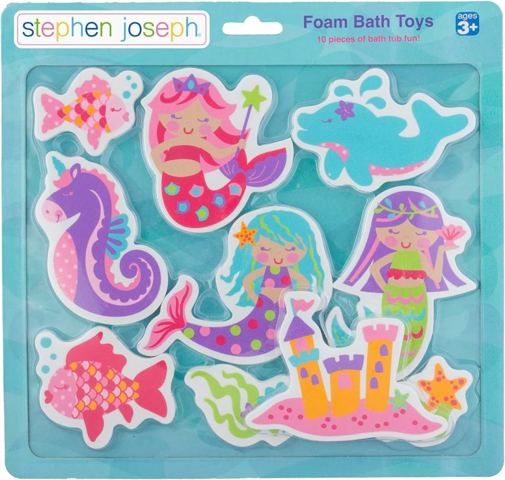 Floating Foam Bath Character 10-Piece Toy Set  Mermaid  |  Bath Toys All Toys Bath Toys