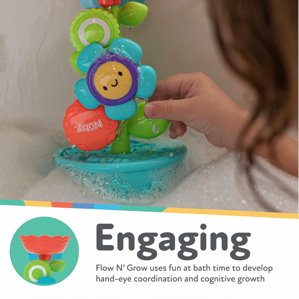 Flow N’ Grow Garden Bath Toy With Flower And Watering Can – Baby Bath Toy For Boys And Girls 18+ Months – Toddler Bath Suction Cup Toy Attaches To Shower Wall  |  Bath Toys All Toys Bath Toys