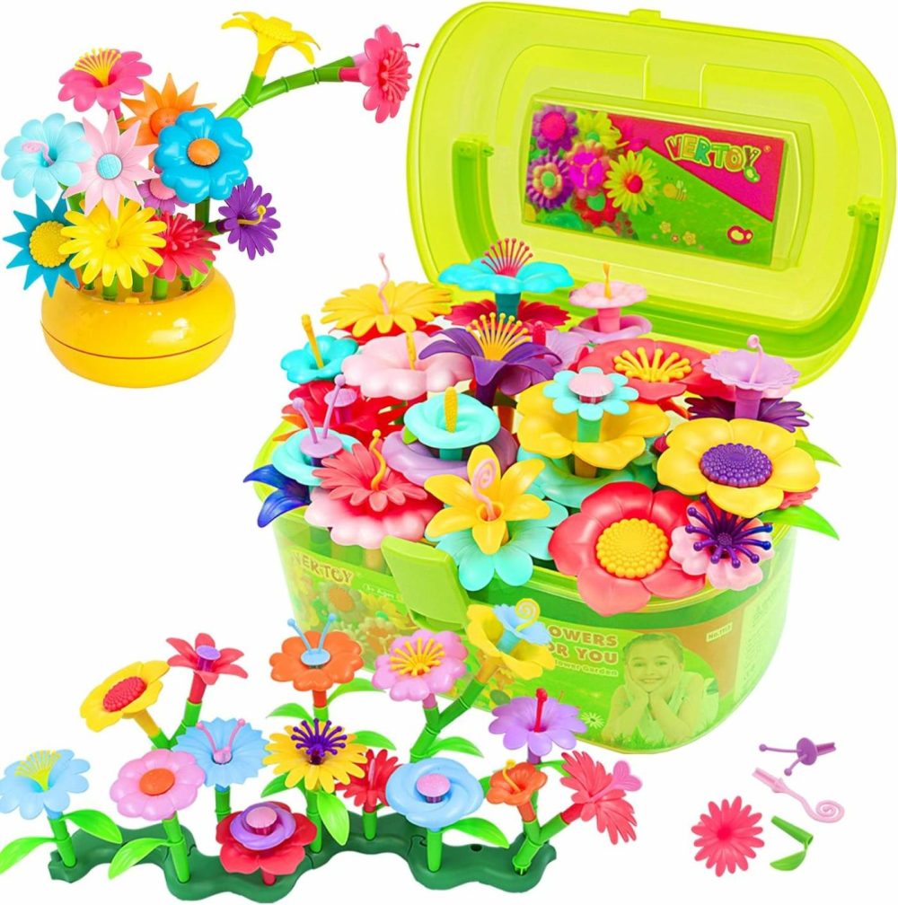 Flower Garden Building Toy Set For 3  4  5  6 Year Old Girls  Stem Educational Activity Toys And Girls Birthday Gift For Age 3+ Yr Toddlers And Kids  143 Pcs  |  Sorting & Stacking Toys All Toys Sorting & Stacking Toys