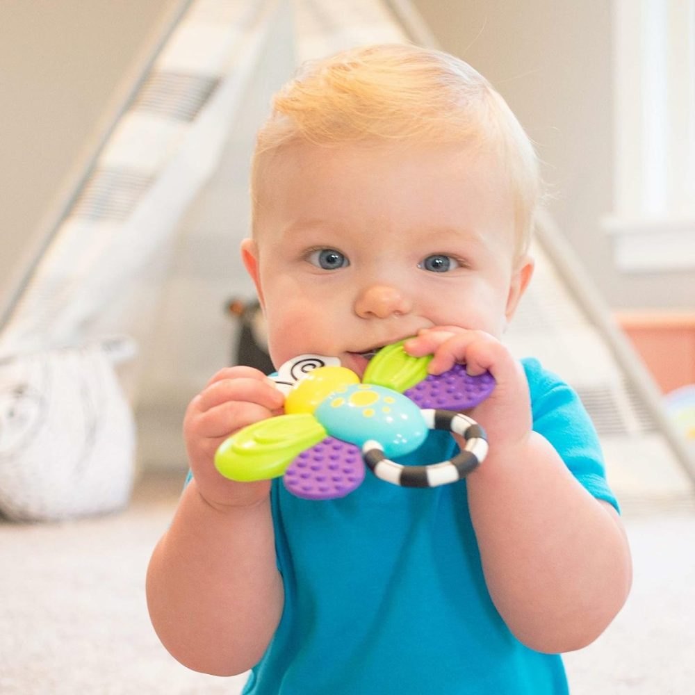 Flutterby Teether | Water-Filled Teether Soothes Gums | Variety Of Textures Massage Gums | For Ages 3 Months And Up (80106)  |  Teethers All Toys Flutterby