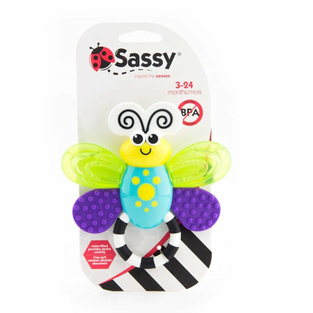 Flutterby Teether | Water-Filled Teether Soothes Gums | Variety Of Textures Massage Gums | For Ages 3 Months And Up (80106)  |  Teethers All Toys Flutterby