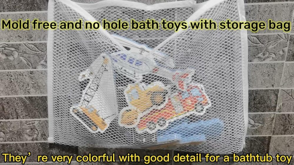 Foam Bath Toys For Toddlers- 29 Piece Vehicles Bath Stickers With Storage Bag Educational Floating Bathtub Traffic Preschool Non-Toxic Fun Bathing For Baby Girls Boys Toddler Kids  |  Bath Toys All Toys Bath Toys