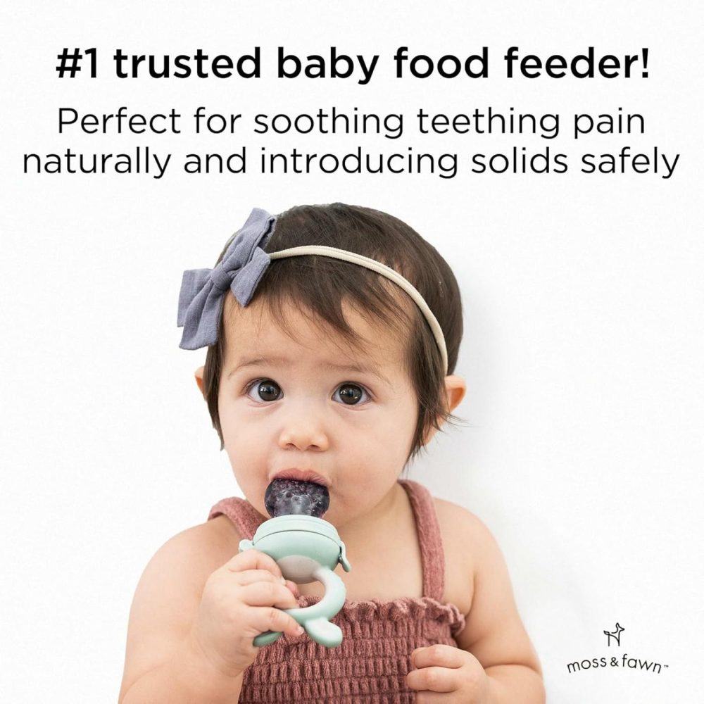 Forage Feeder  Soothing Silicone Frozen Baby Food Teething Toy  Pacifier Fruit Feeder And Teether  Bpa  Pvc And Phthalate Free – Fern  |  Teethers All Toys Fern