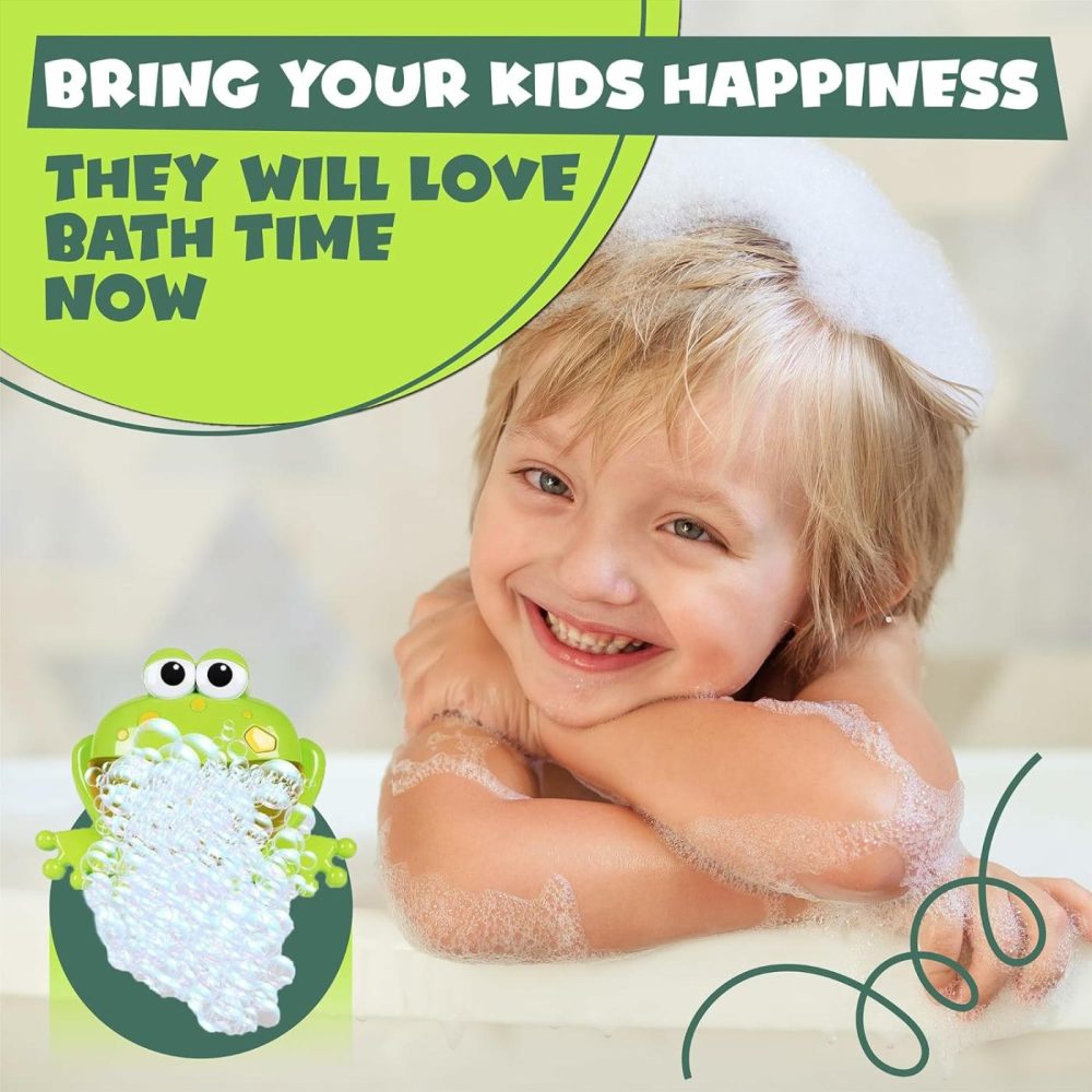 Frog Toy Bubble Bath Toy & Bath Bubble Maker |Kids Bubble Bath & Toddler Bubble Bath | Kids Bath Toy | Bubble Machine For Kids  12 Musical Toys For Toddler Toys | Fun With Bath Bubble Machine  |  Bath Toys All Toys Bath Toys