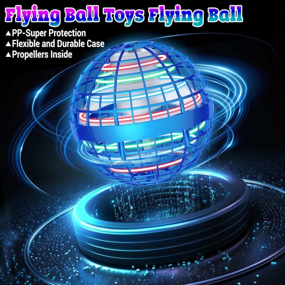 Galaxy Flying Orb Ball Toy – 2024 Upgraded Cosmic Globe Boomerang Ball Hover Ball For Kids Adult Boys Girls 360°Rotating Indoor Outdoor Flying Ball Cool Toys Gift (Blue)  |  Balls All Toys Balls