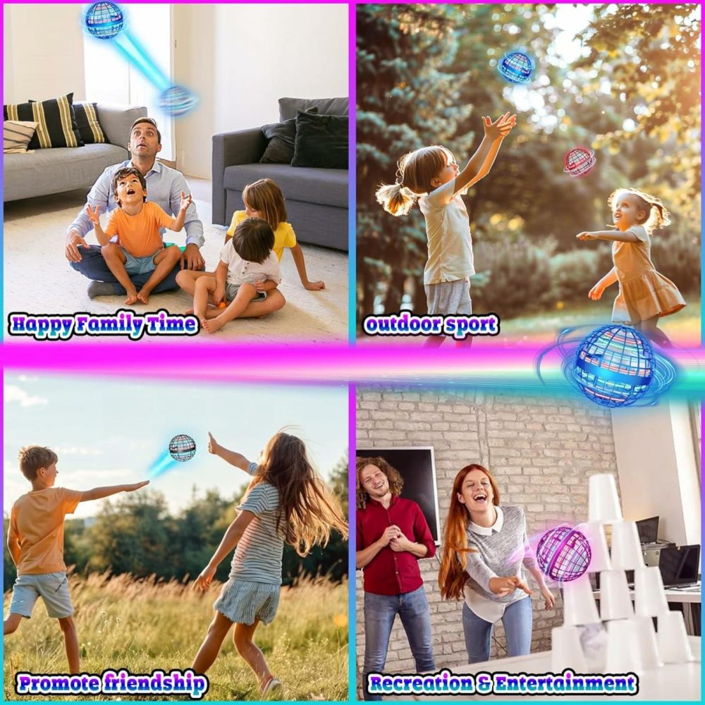 Galaxy Flying Orb Ball Toy – 2024 Upgraded Cosmic Globe Boomerang Ball Hover Ball For Kids Adult Boys Girls 360°Rotating Indoor Outdoor Flying Ball Cool Toys Gift (Blue)  |  Balls All Toys Balls