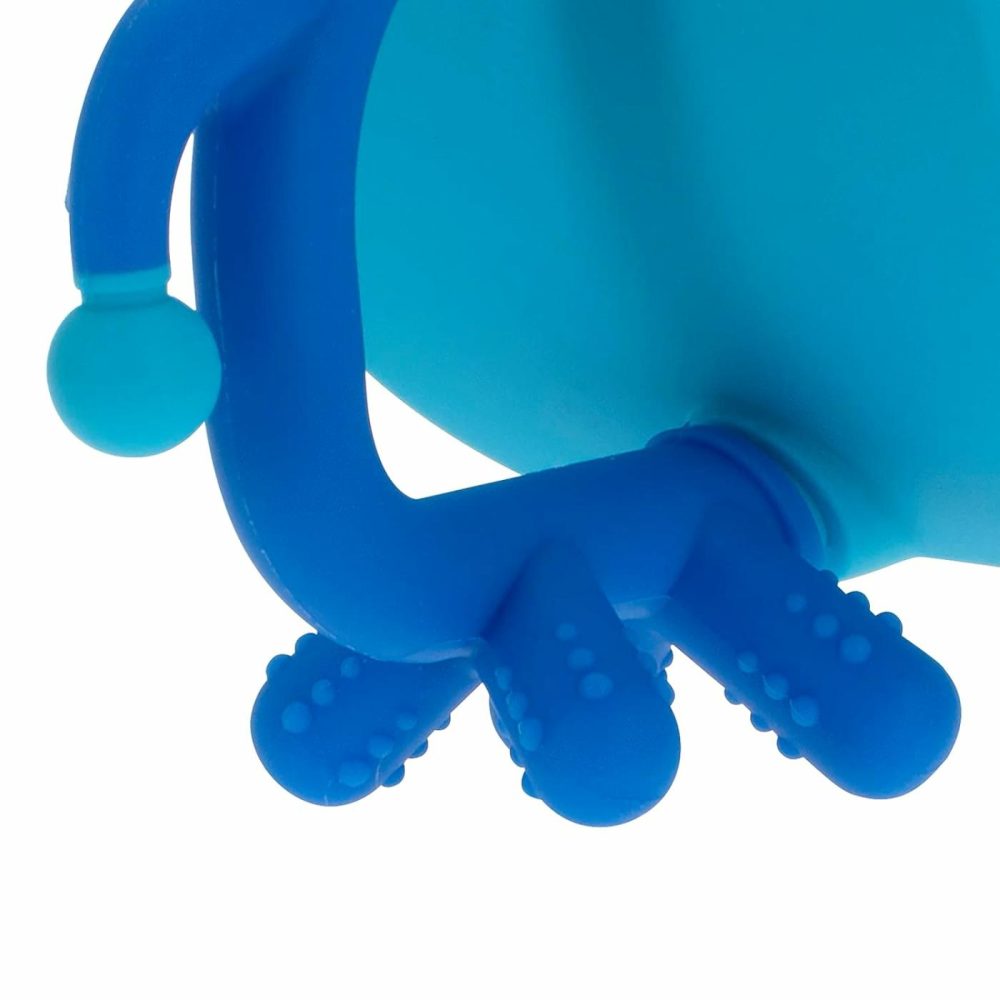 Geo Zoos Massaging Teether – Baby Teething Toy – Soft Bpa-Free Easy Grip – 3+ Months – Elephant  |  Teethers All Toys Blue