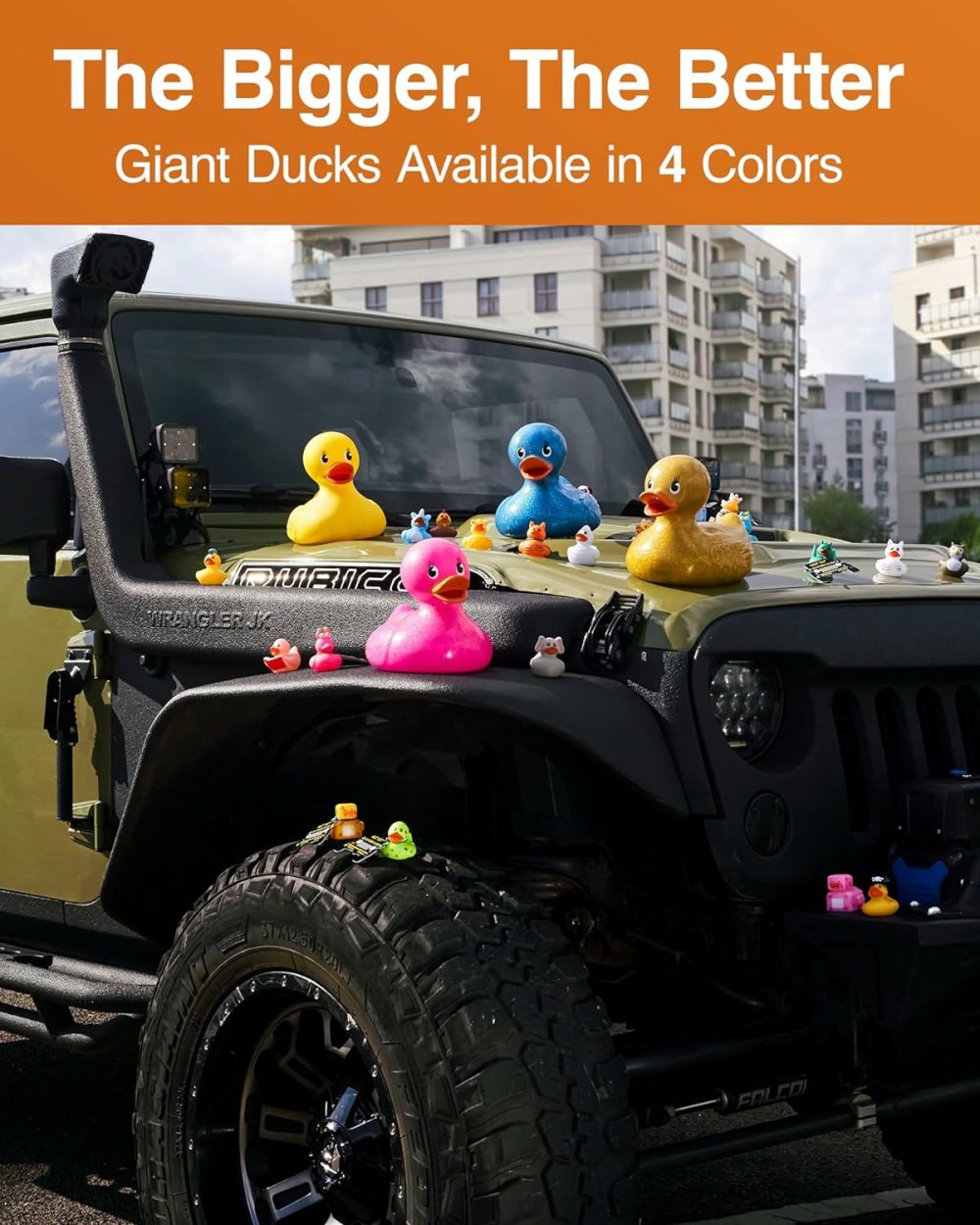 Giant Rubber Duck – 10.5″ Inches – Our Large Rubber Duck Provides Big Rubber Ducky Fun In A Cute Custom Giftable Box – Traditional Yellow Rubber Duck And Glitter Rubber Ducks Available – Pink  |  Bath Toys All Toys Bath Toys