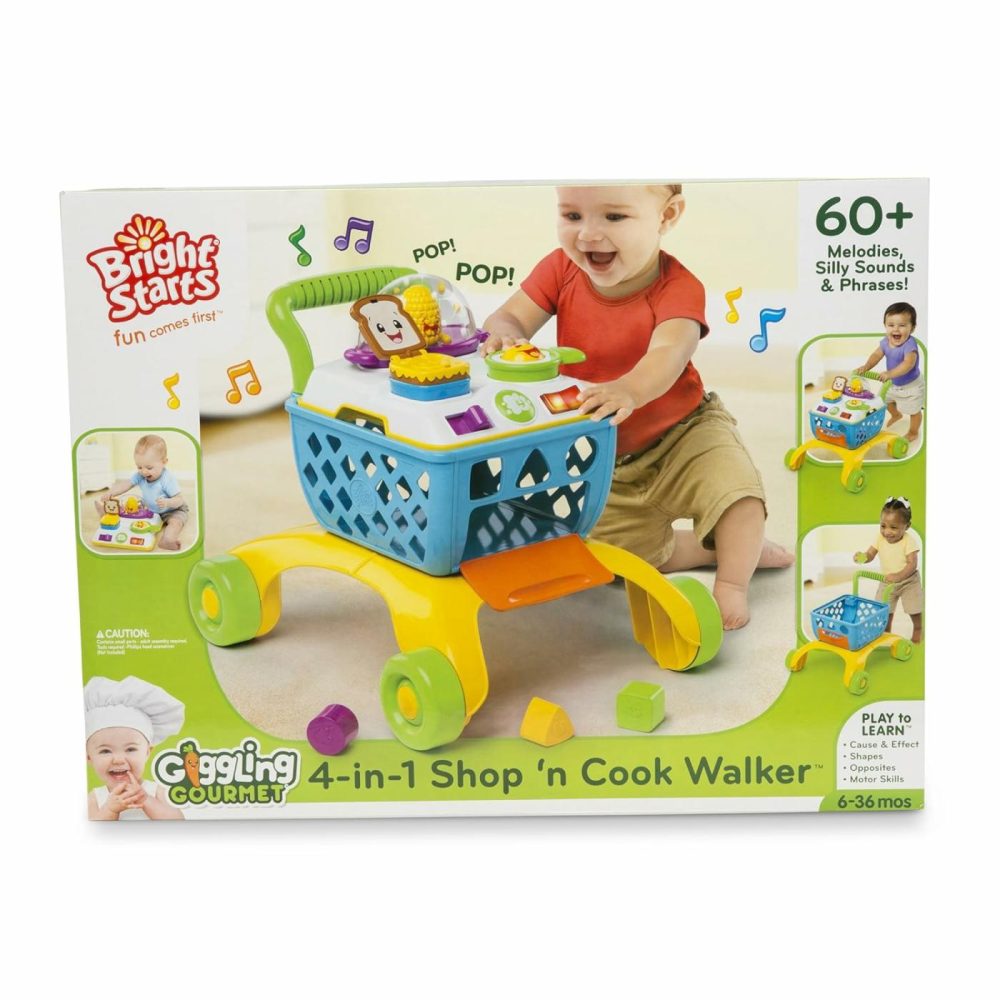 Giggling Gourmet 4-In-1 Shop ‘N Cook Walker Shopping Cart Push Toy  Ages 6 Months +  |  Push & Pull Toys All Toys Multi