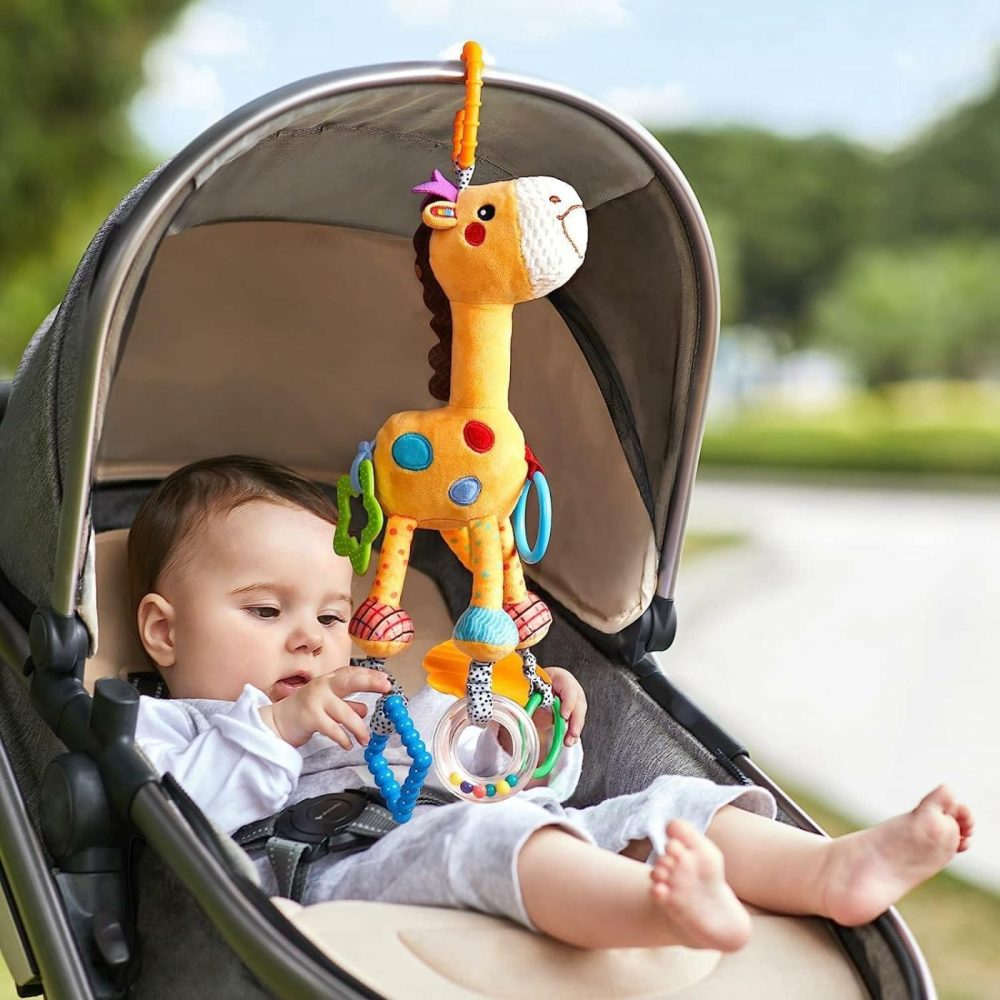 Giraffe Hanging Rattle Toys  Soft Baby Hanging Toys With Wind Chimes  Stroller Car Seat Crib Plush Animal Activity Toys Gift For Newborn Toddlers 0,3,6,9,12,36 Month  |  Car Seat & Stroller Toys All Toys Car Seat & Stroller Toys