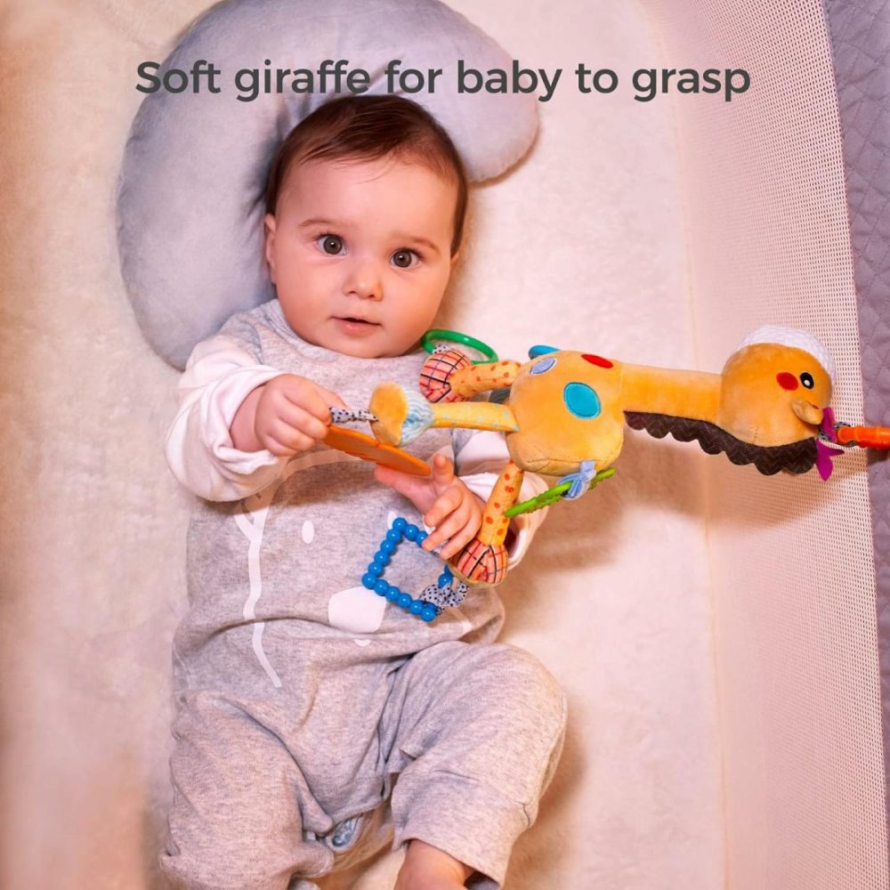 Giraffe Hanging Rattle Toys  Soft Baby Hanging Toys With Wind Chimes  Stroller Car Seat Crib Plush Animal Activity Toys Gift For Newborn Toddlers 0,3,6,9,12,36 Month  |  Car Seat & Stroller Toys All Toys Car Seat & Stroller Toys