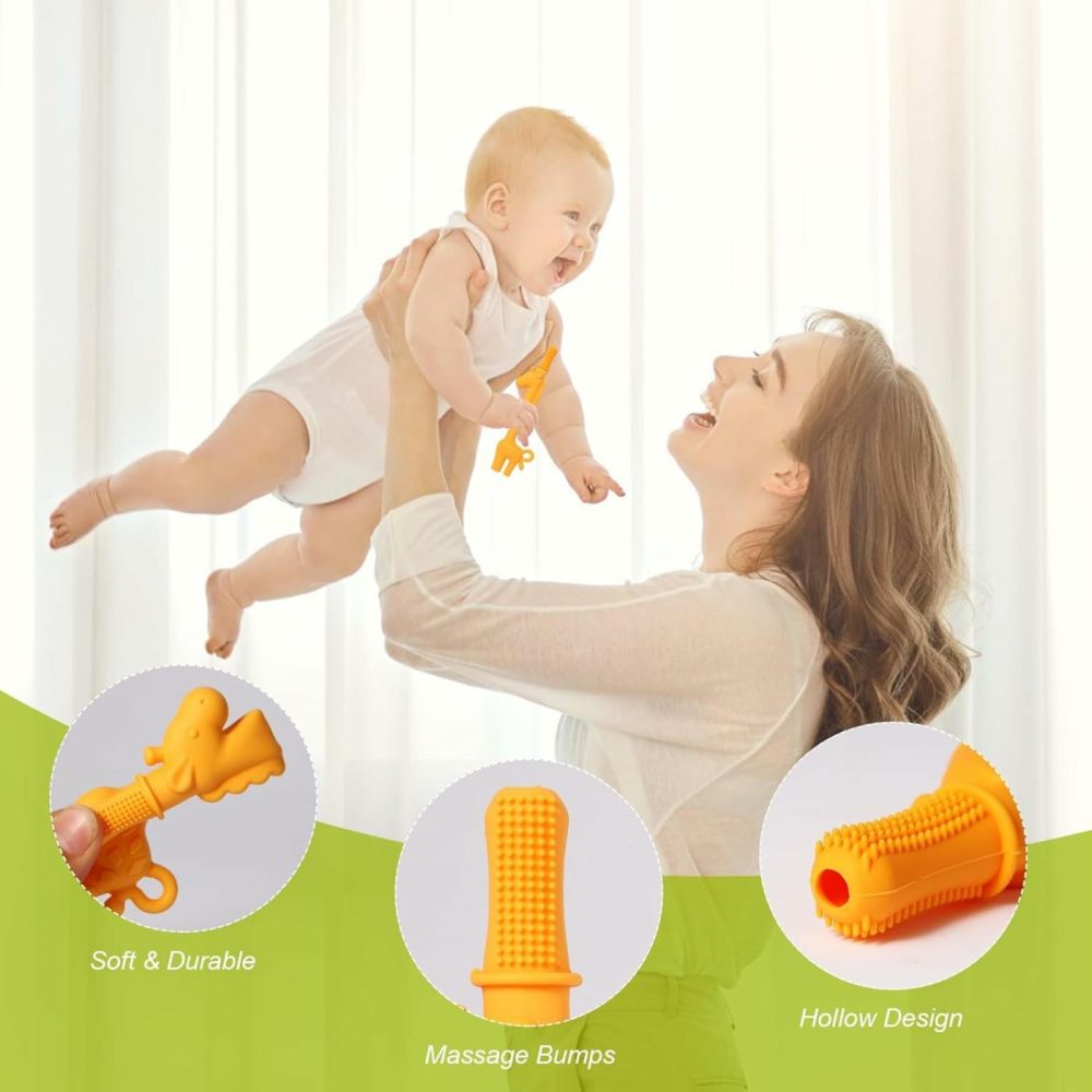 Giraffe Hollow Teether Tube  Teething Toys For Babies 0-6 Months  Silicone Teethers For Babies 6-12 Months  Sensory Toys For Babies  Baby Chew Toys  |  Teethers All Toys Teethers