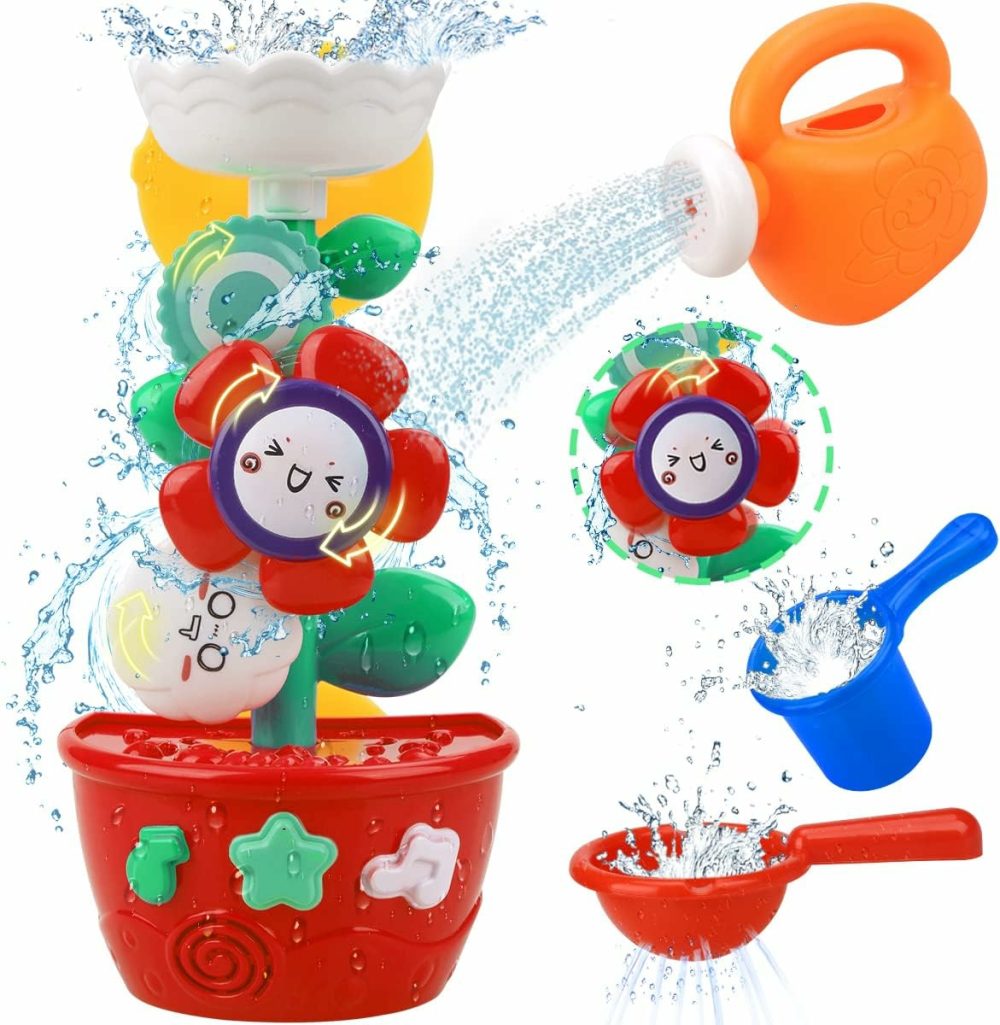 Girl Bath Toys For Kids 1-3 Bathtub Toys For Toddlers Water Tub Toys For Babies 1 2 3 Year Old Girls Boys Gifts With 1 Mini Sprinkler 2 Toys Cups Gifts Ideal With Color Box  |  Bath Toys All Toys Bath Toys