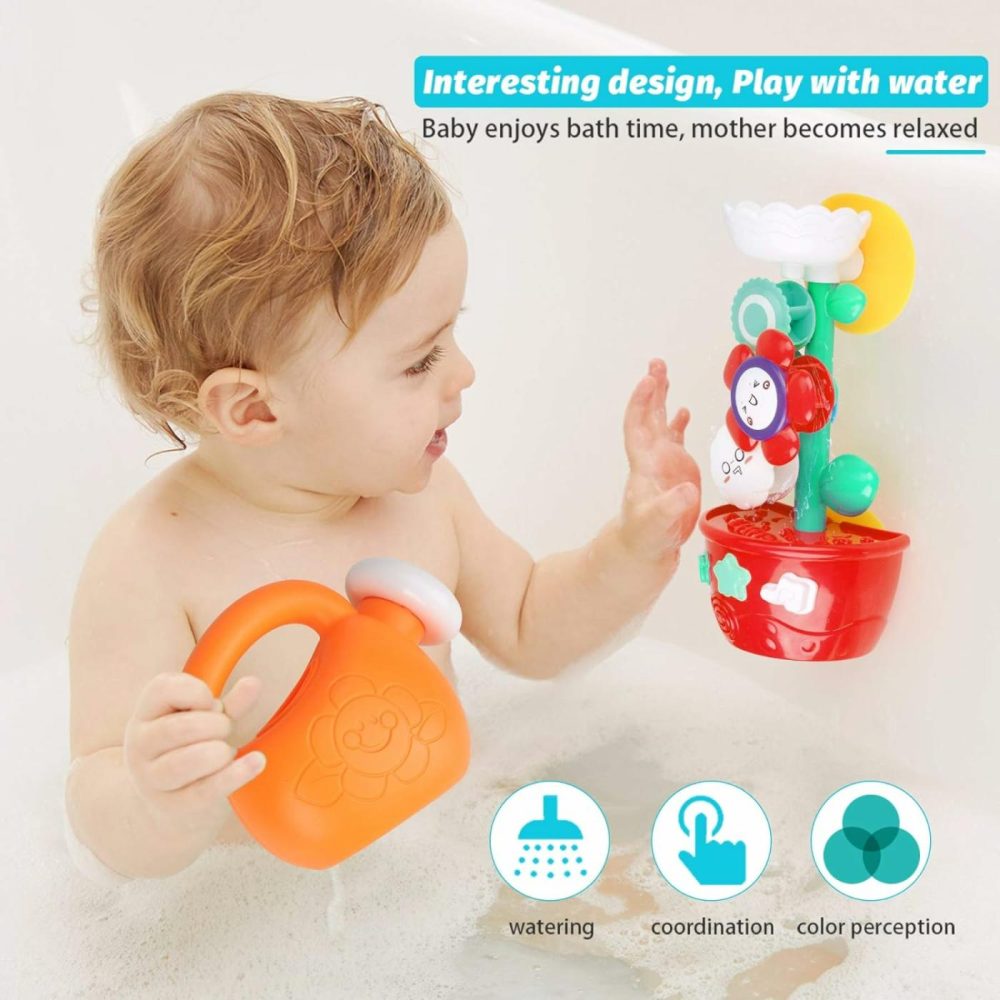 Girl Bath Toys For Kids 1-3 Bathtub Toys For Toddlers Water Tub Toys For Babies 1 2 3 Year Old Girls Boys Gifts With 1 Mini Sprinkler 2 Toys Cups Gifts Ideal With Color Box  |  Bath Toys All Toys Bath Toys